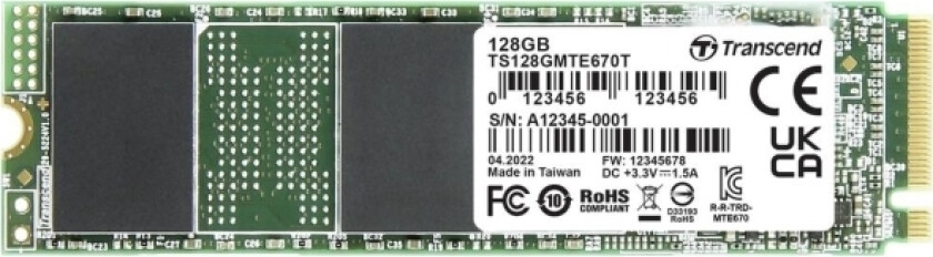 Mte670t 128 Gb Intern Nvme/Pcie M.2 Ssd Pcie Nvme 3.0 X4 #####Industrial Ts128gmte670t