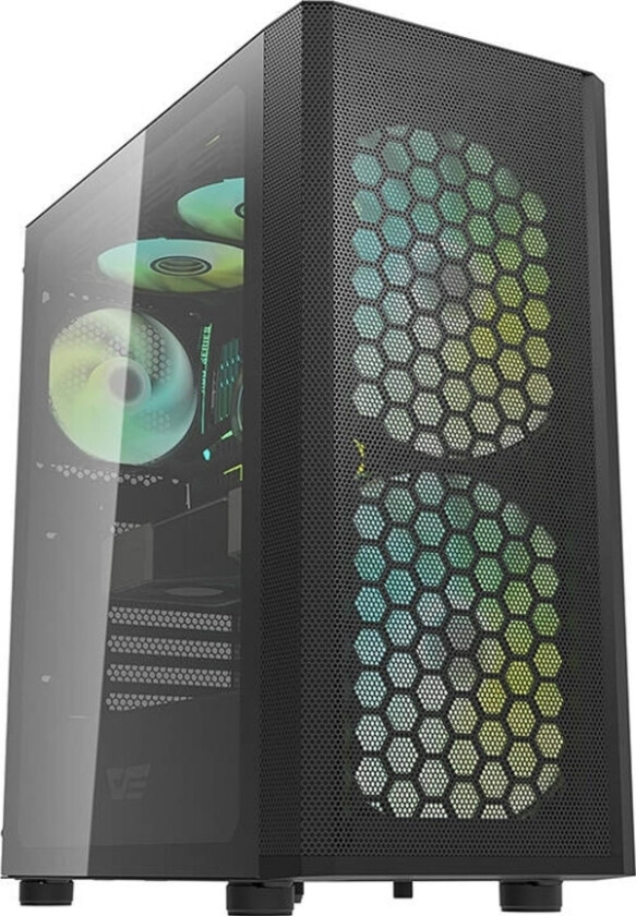 Dk360 Pc-Deksel + 4 Argb-Vifter (Svart)