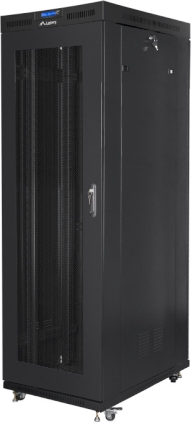 Lanberg - Rack Skap - Med 4 Kjølevifter, Display - Svart, Ral 9004 - 37U - 19"