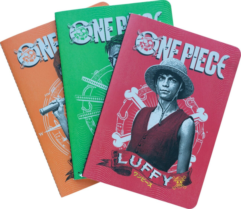 Erik Grupo One Piece notatbok (3-pakning)