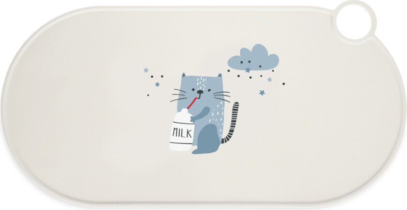silikon matskålunderlag Milky Kitty - L 50 x B 25 cm