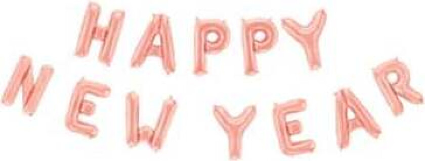 Ballong Rosegull -Happy New Year- 41cm