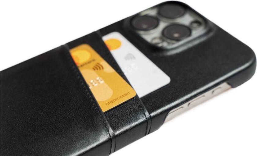 Lumo - Baksidedeksel For Mobiltelefon - Ekte Skinn, Termoplast-Polyuretan (Tpu) - Svart - For Apple Iphone 16 Pro