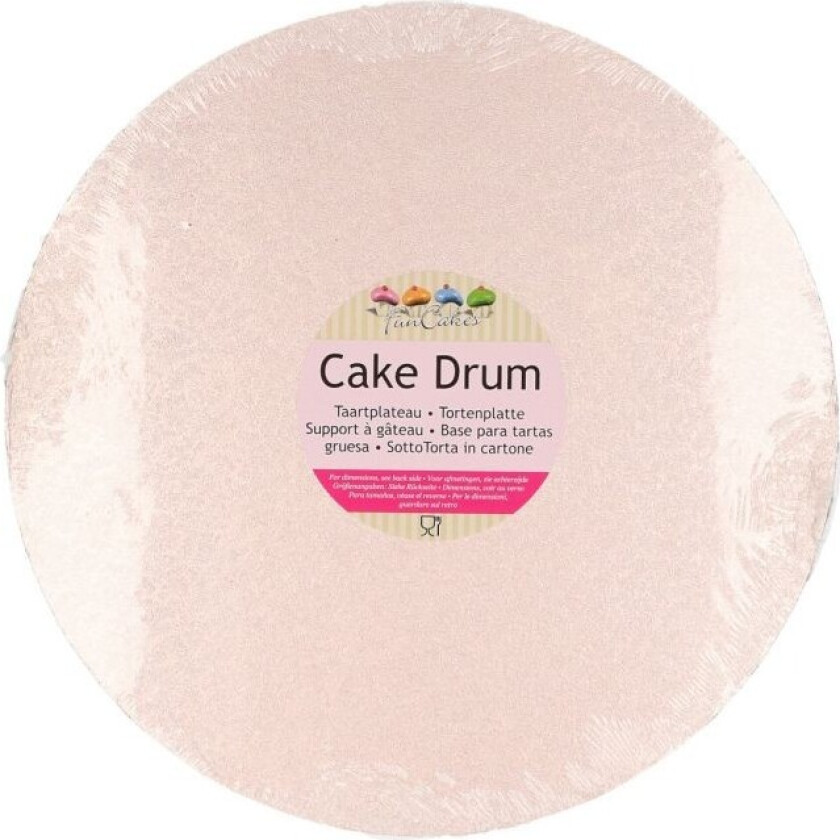 Kake Drum Rund Rosegull - 25cm