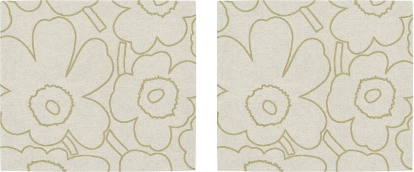Piirto Unikko bordbrikke 35x40 cm 2-pack Linen-gold