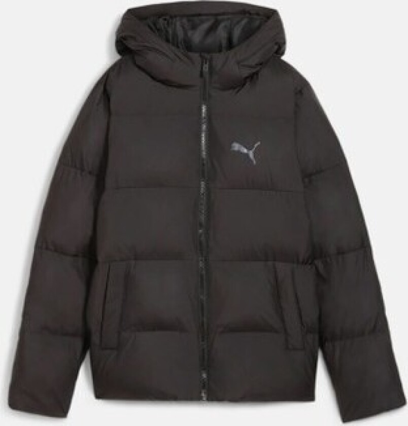 Poly Hooded Puffer Jacket, Puma Black, 140, Hostjakker