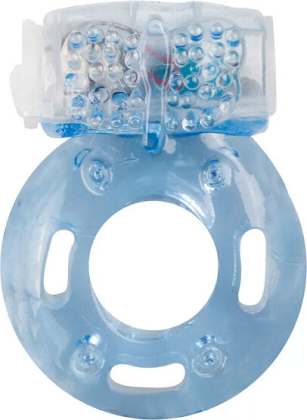 Vibrerende Penisring m/ Rillet Klitorisstimulator