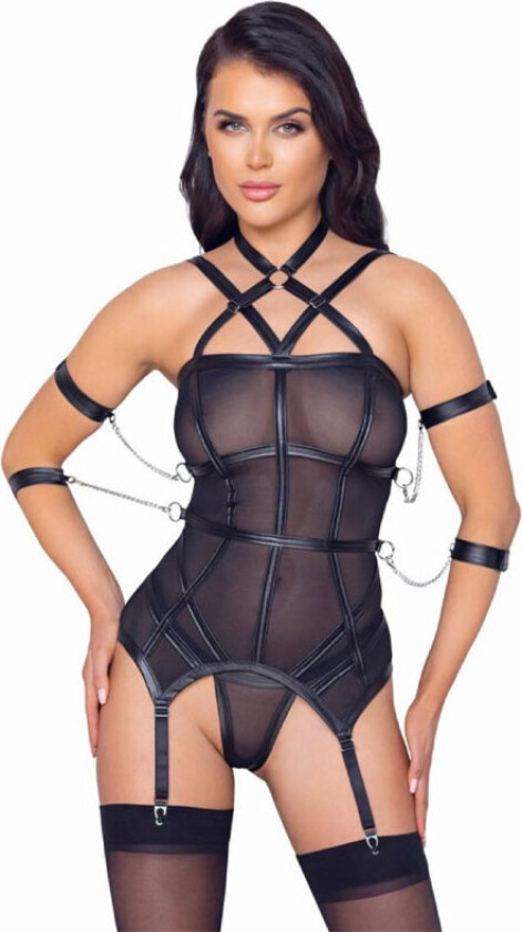 Cottelli Bondage - Basque Garter Set - XL