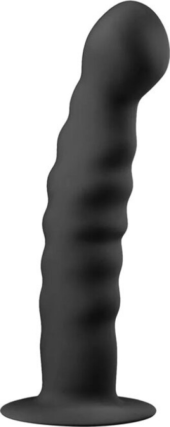 Dildo m/ Riller og Sugekopp (14 cm)