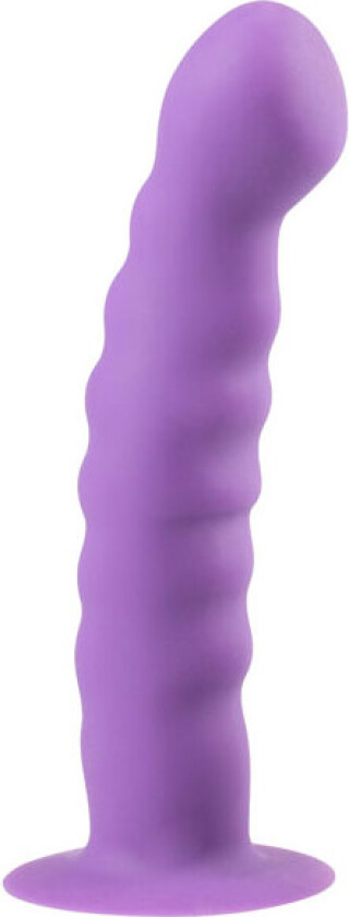 Dildo m/ Riller og Sugekopp (14 cm)