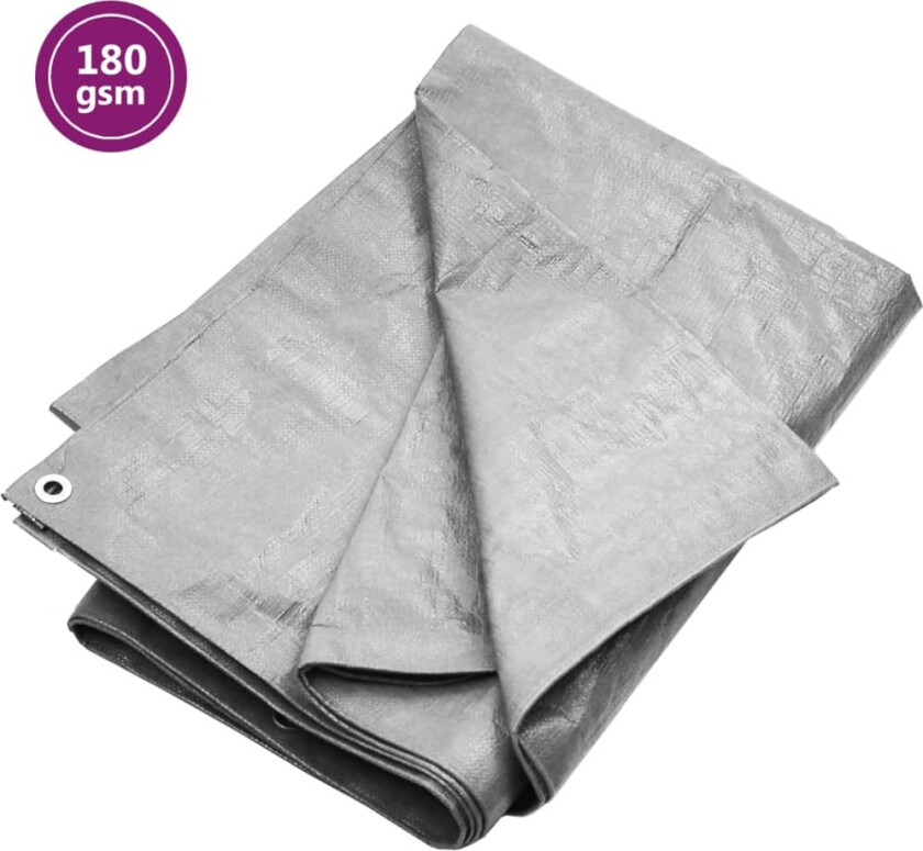 Presenning 180 g/m² 4x5 m grå HDPE
