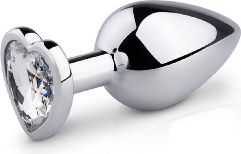 EasyToys Analplugg i metall m/ Hjerte Medium