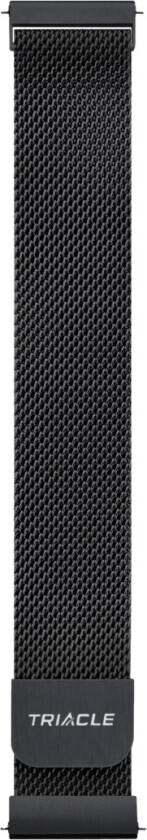 naturlig maskenett stålreim universal 20 mm V2, svart