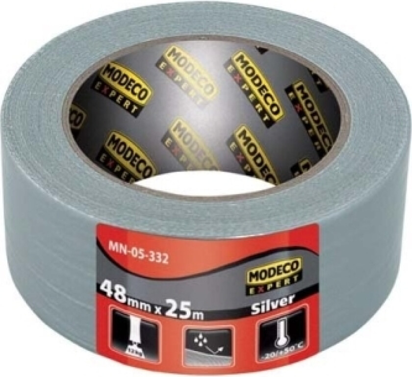 Modeco Universaltape Duct Tape Sølv 48Mm X 25M Mn-05-332