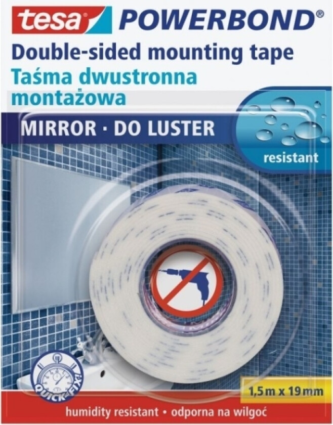 Tesa Powerbond Dobbeltsidig Selvklebende Tape (55732-00004-04)