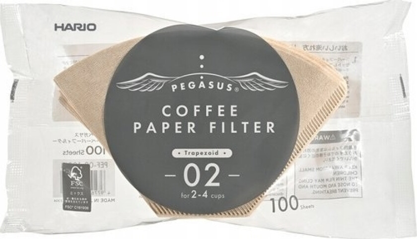 Hario Hario Filterinnsats - Brun Pegasus 02 Papirfiltre - 100 Stk.