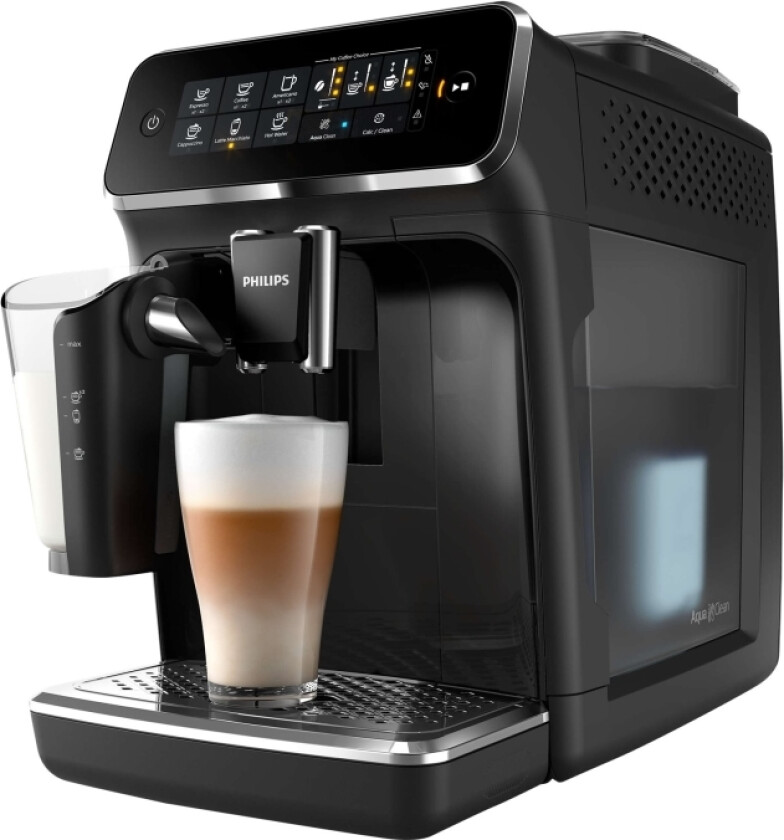 3200 Series Ep3241 - Automatisk Kaffemaskin Med Capuccinatore - 15 Bar - Skinnende Svart