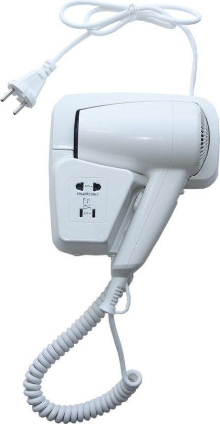 Hair Dryer Merida. Hotel Electric Hair Dryer In White With Plastic 1200W (Ejb402)