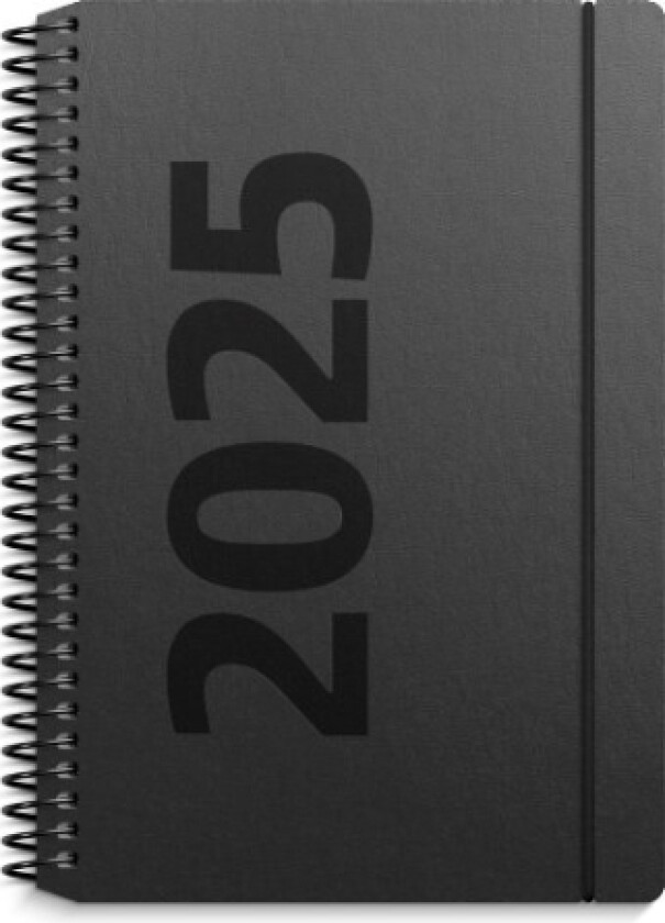 A6 Ugekalender Højformat Matsort Genbrugskarton 2025