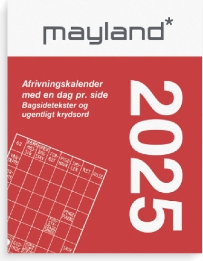 Broderikalender M/Split Og Bagsidetekst 2025