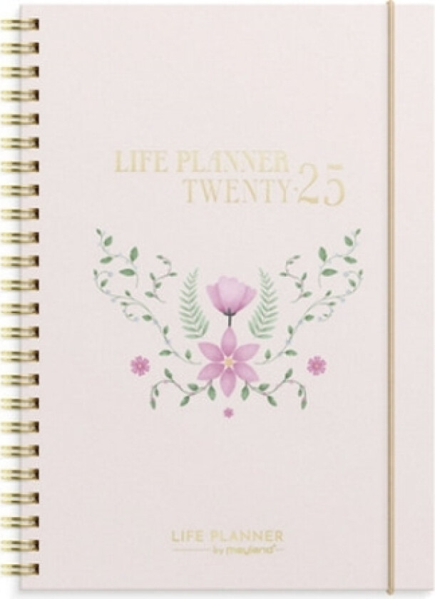 Life Planner Pink A5 Ugekalender Tværformat 2025