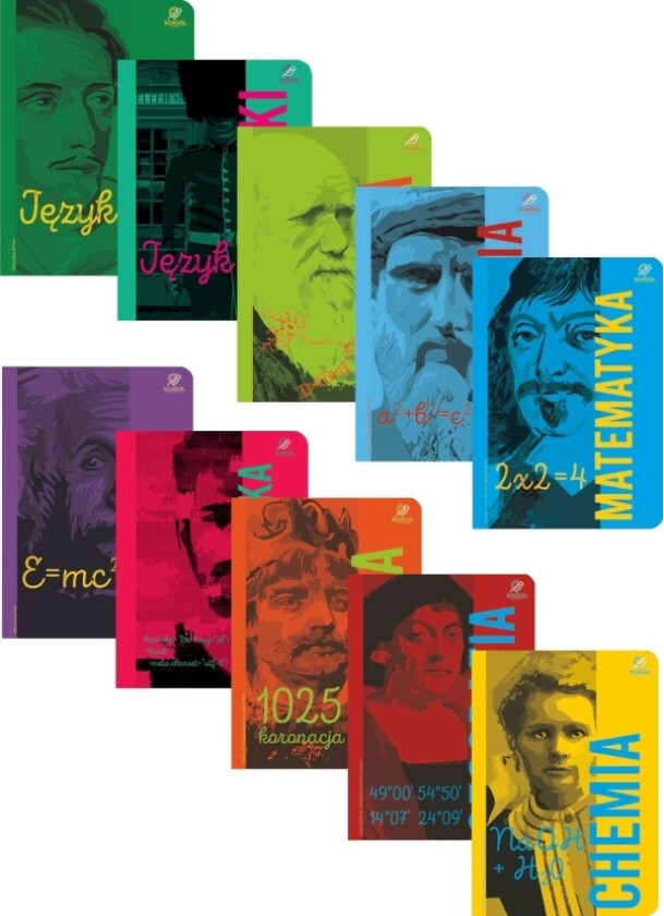 A5/64K Tematisk Notatbok Famous & Timeless (10 Stk)