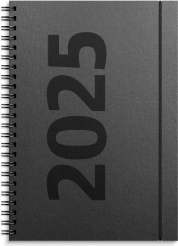 A5 Ugekalender Højformat Matsort Genbrugskarton 2025
