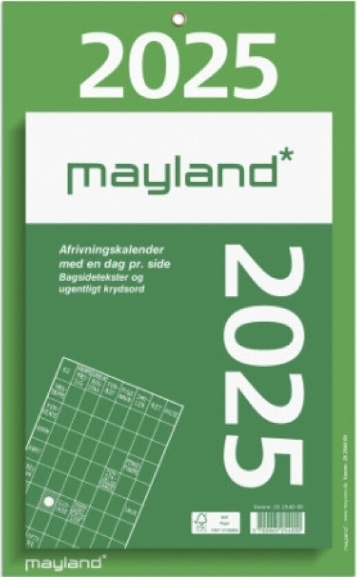 Kæmpeafrivningskalender M/Bagsidetekst 2025