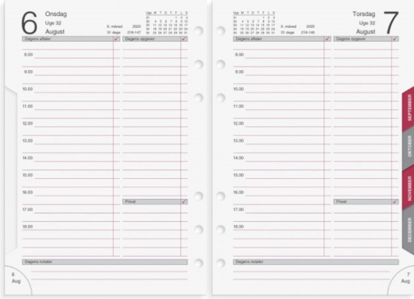 System Mm Dagkalender Refill 2025