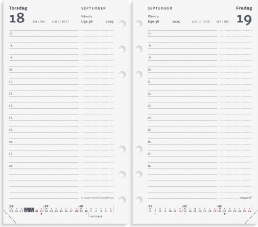 System Pp Dagkalender Refill 2025
