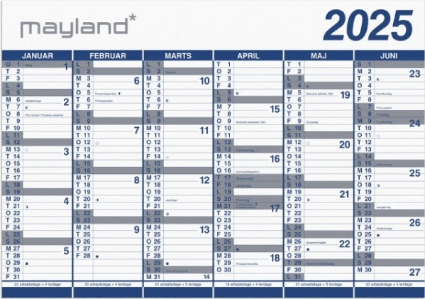 Kæmpekalender 2X6 Mdr. Pp-Plast Rør 2025