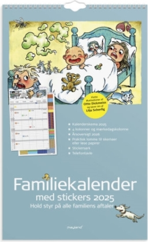 Familiekalender Otto Dickmeiss & Lilja Scherfig 4 Kolonner 2025