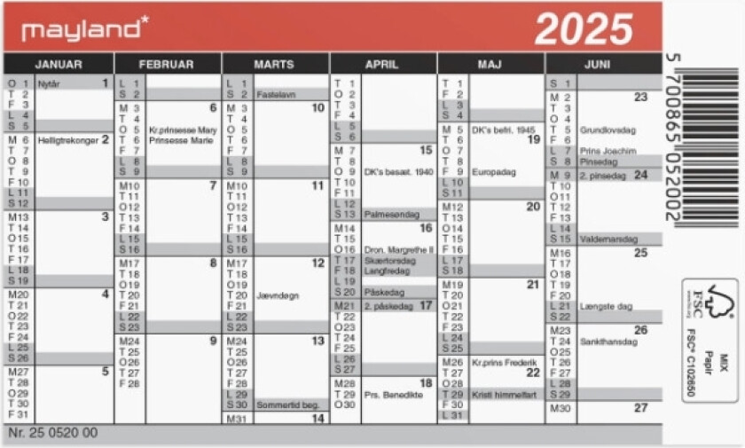 Minikalender 2025