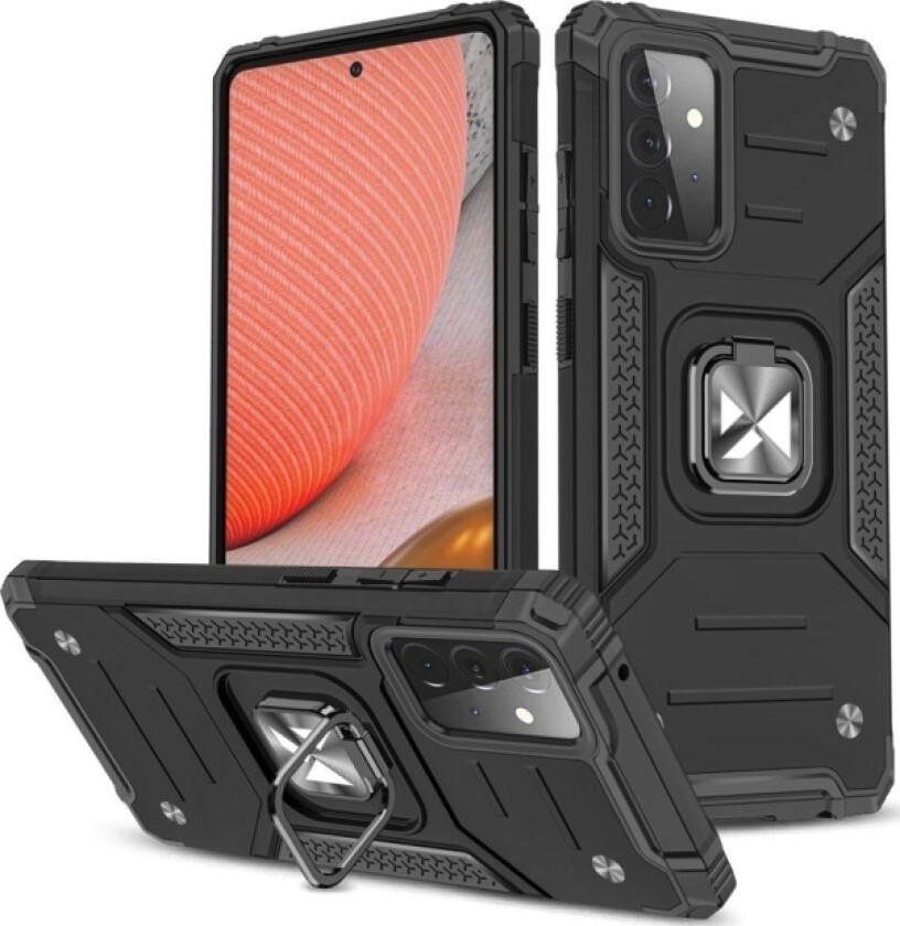 Ring Armor Armored Hybrid Deksel + Magnetisk Holder For Samsung Galaxy A72 4G Black