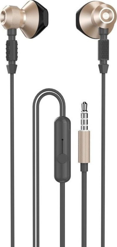 Metallkablede In-Ear-Hodetelefoner 3,5 Mm Mini-Jack Grå (X2c-Grå)