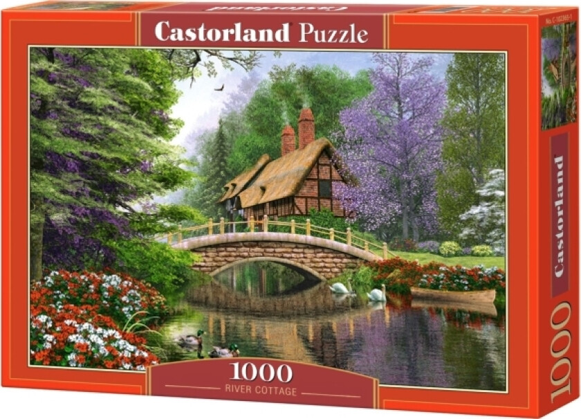 Castorland River Cottage 1000 Pcs, 1000 Stykker, Landskap, 9 År