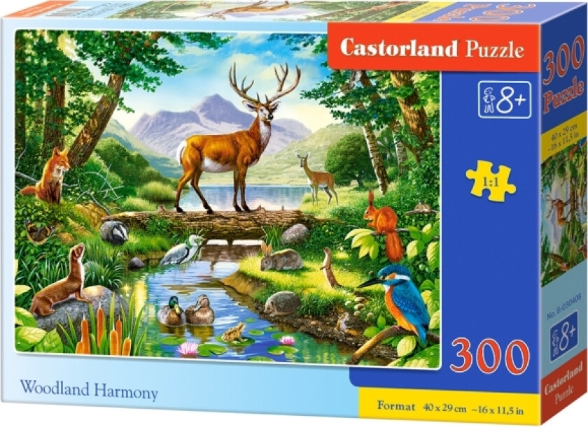Castorland Woodland Harmony 300 Pcs, 300 Stykker, Dyr, 8 År
