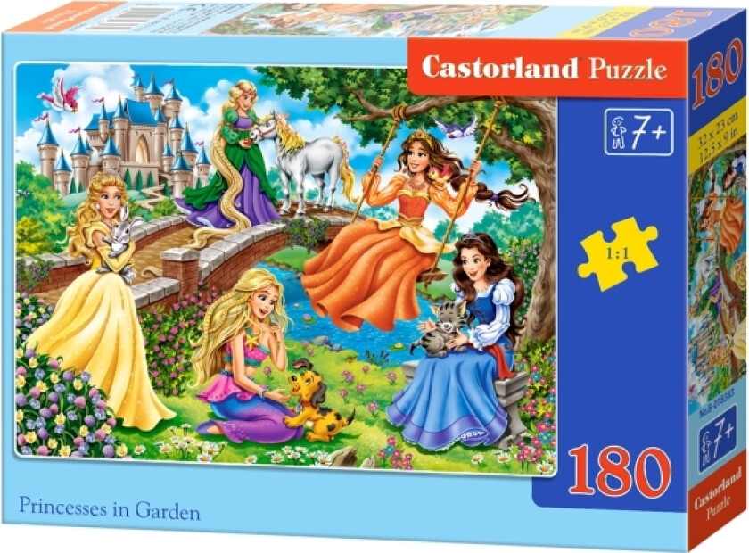 Castorland Princesses In Garden 180 Pcs, 180 Stykker, Tegneserier, 7 År