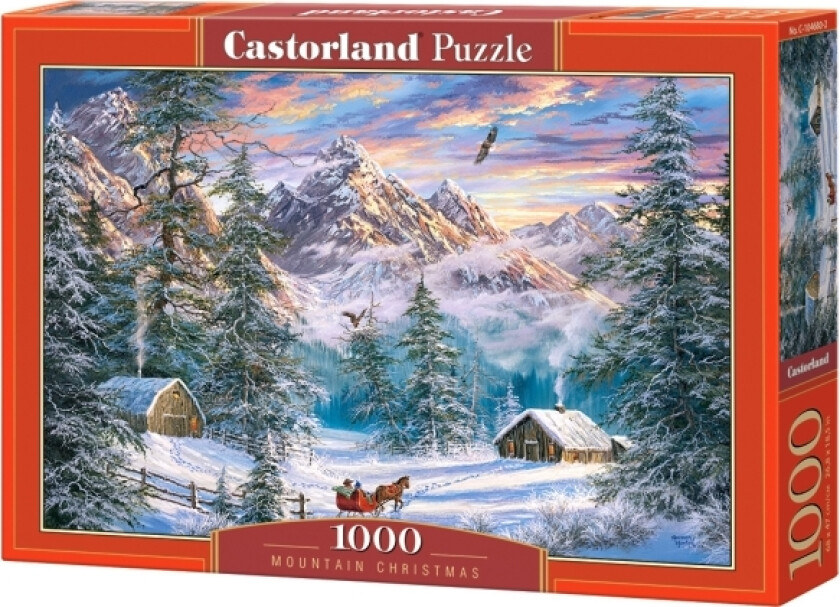 Castorland Mountain Christmas 1000 Pcs, 1000 Stykker, Landskap, 9 År