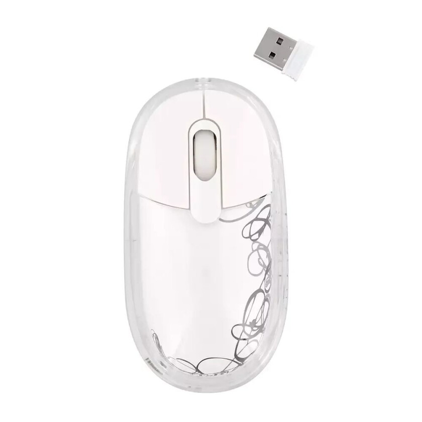 Souris Sans File Trådløs USB-A Mus m. Lys - Gjennomsiktig / Multi