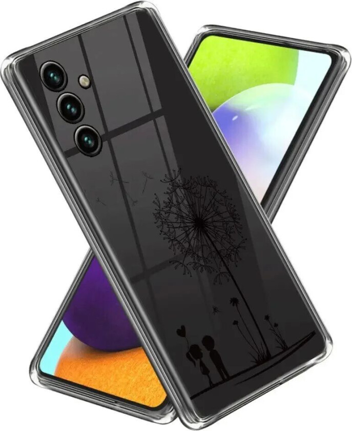 Samsung Galaxy A15 (5G) / A15 Fleksibelt Plastdeksel - Gjennomsiktig / Løvetann og Barn