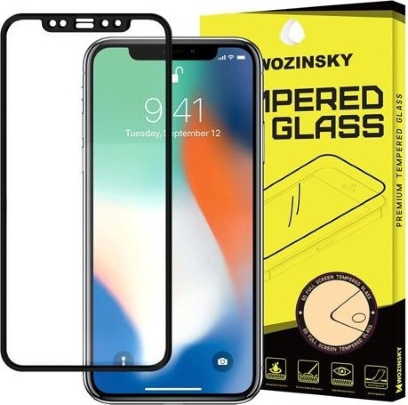 Super Durable Full Lim Herdet Glass Full Skjerm Deksel Med Ramme Deksel Vennlig Apple Iphone 11 Pro Max / Iphone Xs Max Svart