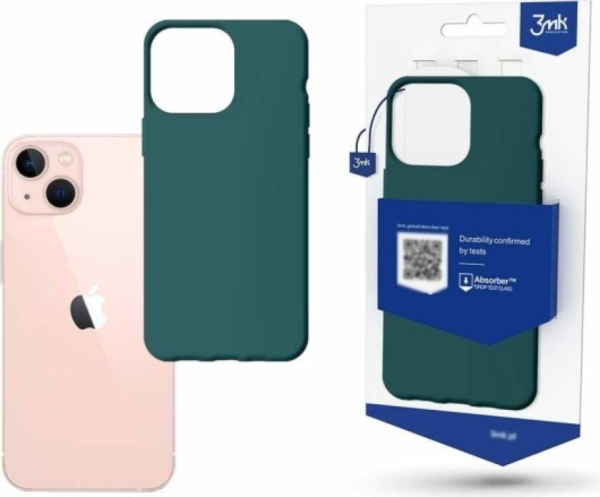 Iphone 14-Deksel Fra 3Mk Matt Case-Serien - Mørkegrønn