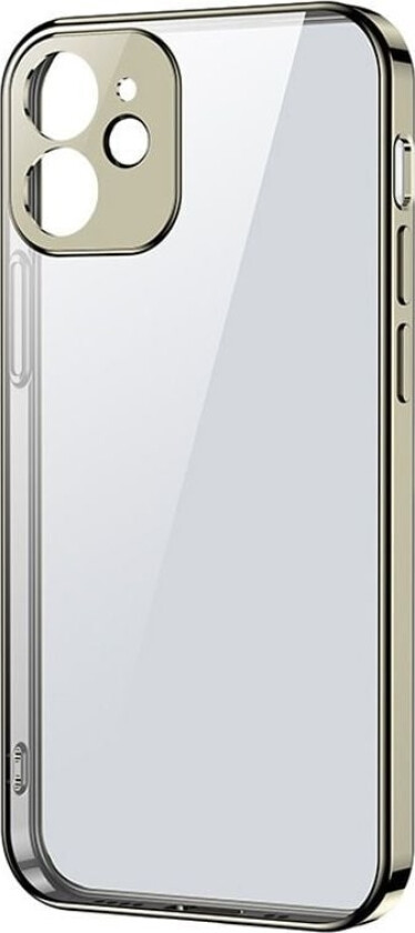 New Beauty Series Ultra Thin Transparent Deksel Med Metallramme For Iphone 12 Pro Max Gold (Jr-Bp744)