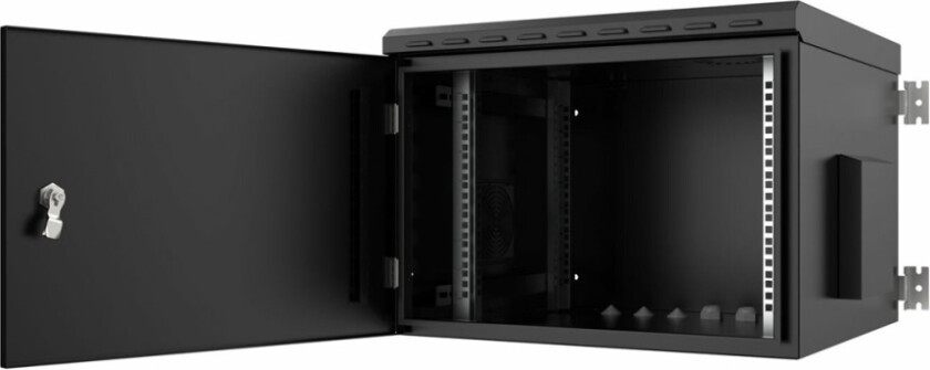 By Logon - Rack Skap - 60 X 60 - Veggmonterbar - Svart, Ral 9005 - 7U - 19"
