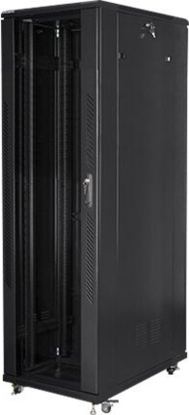 Lanberg - Rack Skap - Med 4 Kjølevifter - 230 V - Svart, Ral 9004 - 42U - 19"