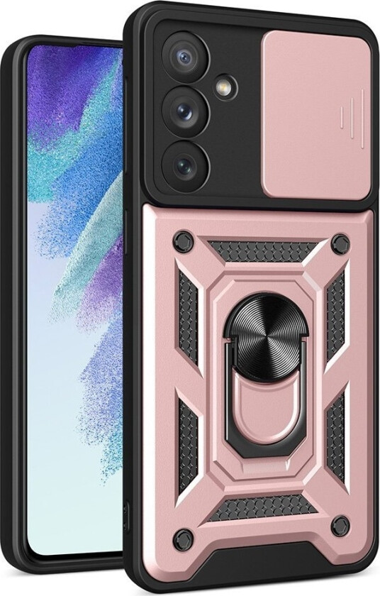 Hybrid Armor Camshield-Deksel Til Samsung Galaxy A54 5G Pansret Deksel Med Kamerabeskytter Rosa