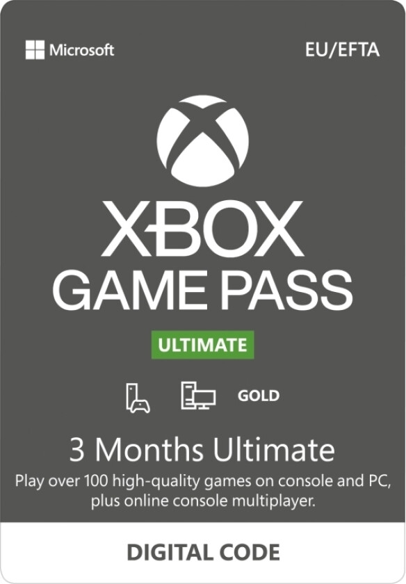Xbox Game Pass Ultimate - Xbox One, Win Abonnementslisens (3 Måneder) - Esd - Eurosone