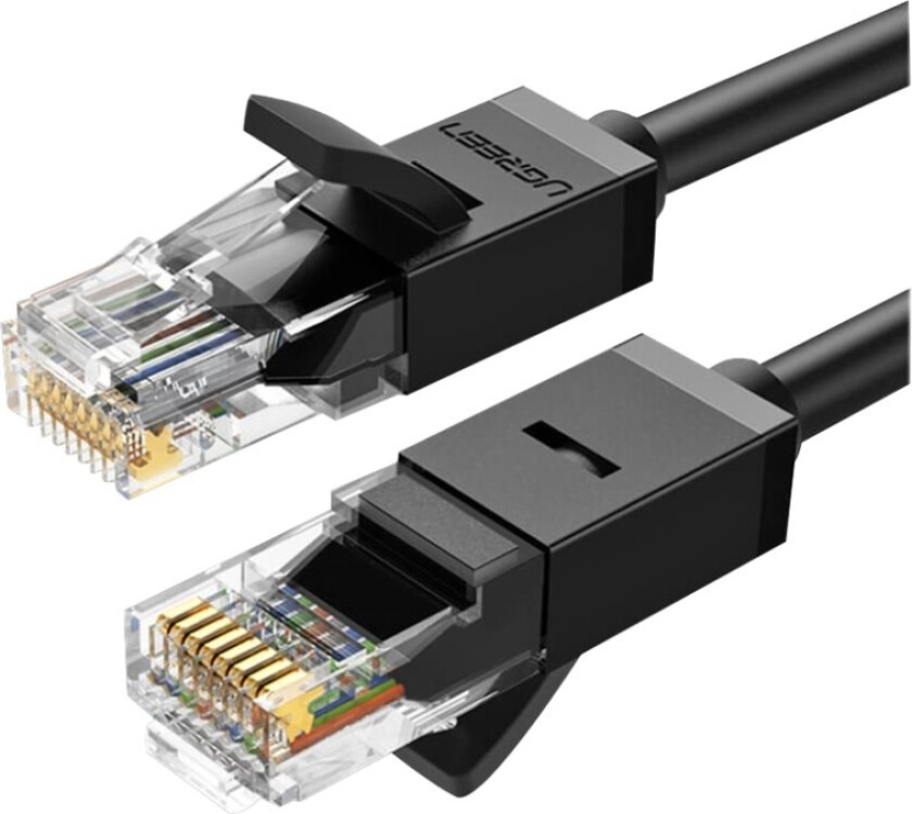 - Nettverkskabel - Rj-45 (Hann) Til Rj-45 (Hann) - 2 M - Utp - Cat 6 - Rund, Flertrådet - Svart