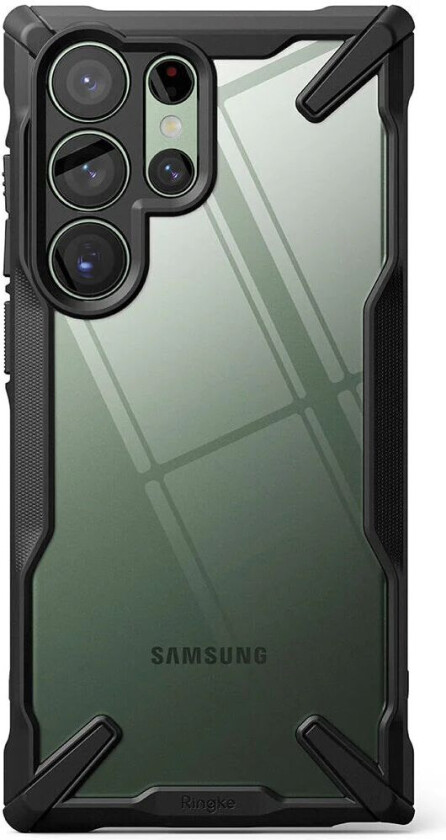 Samsung Galaxy S23 Ultra Ringke Fusion X Bakdeksel - Sort / Gennemsigtig